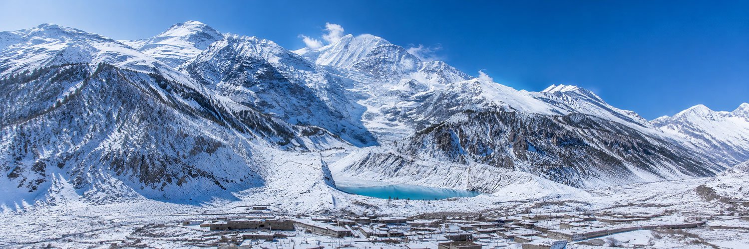 Winter view of Manang
